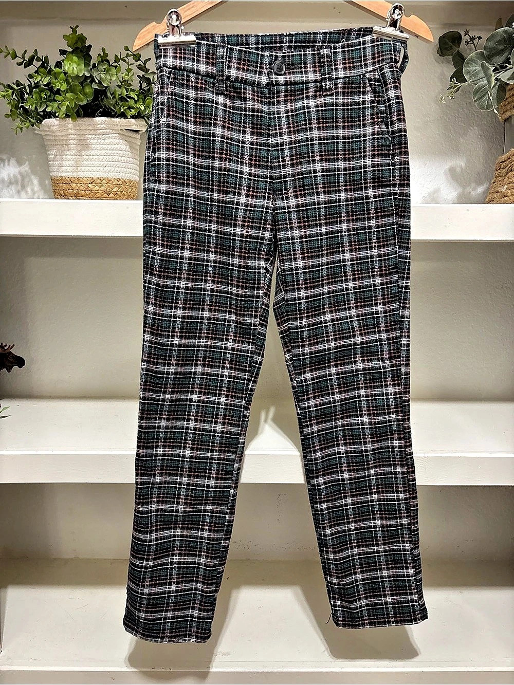 American Eagle Plaid Stretch Ankle Pant Plaid Pants Size 0
